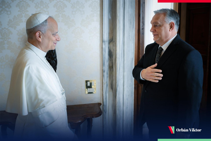 Orbán Viktor magyar miniszterelnököt ma XIV. Leó pápa fogadta