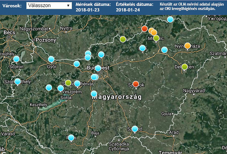 Veszélyes lett a levegő: itt a legrosszabb a helyzet 