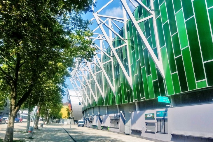 Zöld harmónia: a Rapid-stadion. Fotó: Privátbankár/Wéber Balázs  
