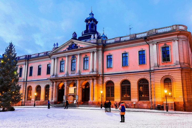 Karácsonyi hangulat a Nobel Múzeumnál