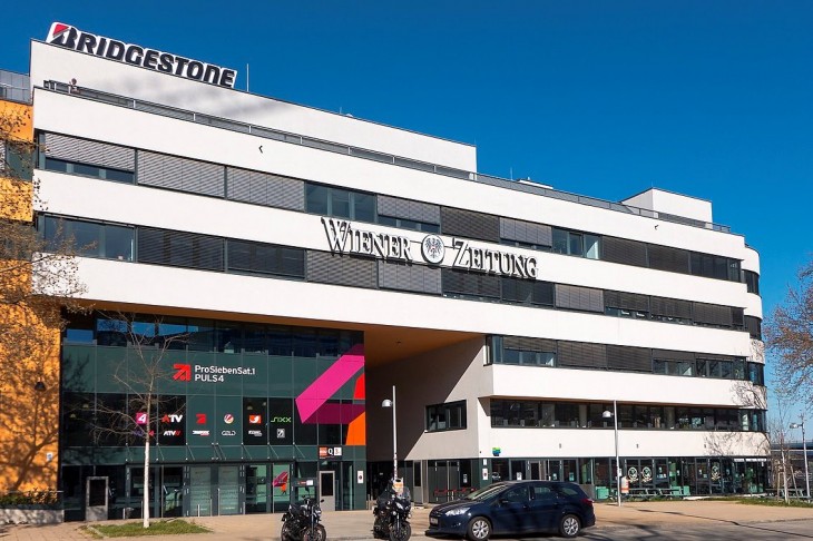 Csak az online verzió marad. A Wiener Zeitung központja Bécsben. Fotó: Wikipedia/Gugerell