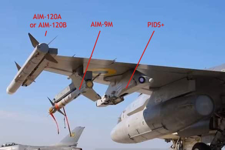 Az Ukrajnában látott F-16-osok fegyverzete