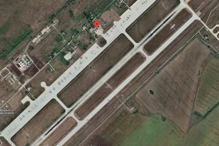 Hétfő hajnalban ukrán dróntámadás érte az Engels légitámaszpontot. Fotó: Google Maps