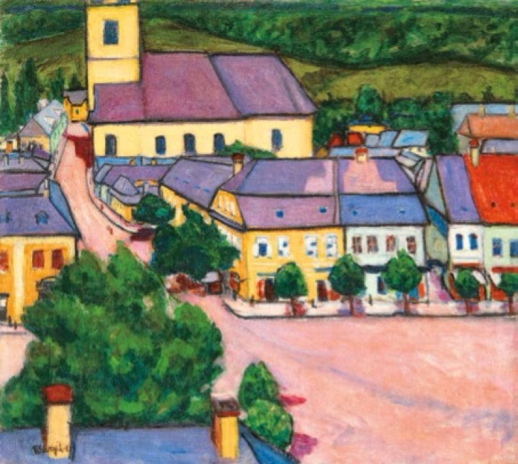Tihanyi Lajos: Nagybányai piac/ főtér