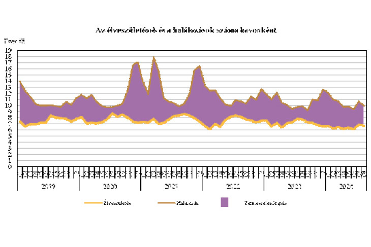 Élveszületések és halálozások az elmúlt időszakban