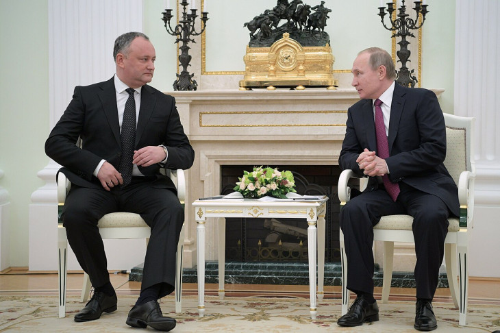 Igor Dodon még moldáv elnökként Vlagyimir Putyinnal 2017 januárjában
