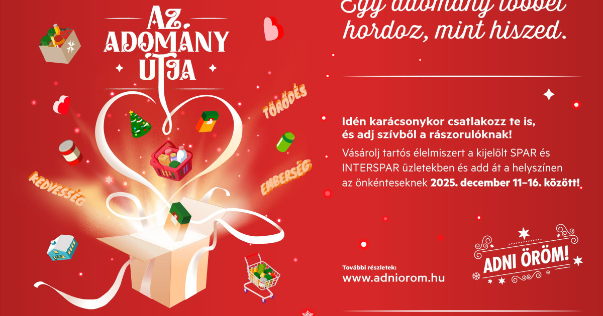 Tegyél a kosaradba egy kis gondoskodást! – Indul az Adni Öröm! adománygyűjtő akció