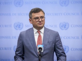 Dmitro Kuleba ukrán külügyminiszter határozottan elutasította a közvetlen tárgyalást az orosz elnökkel. Fotó: MTI/AP/Mary Altaffer