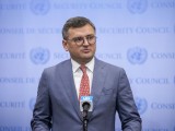 Dmitro Kuleba ukrán külügyminiszter határozottan elutasította a közvetlen tárgyalást az orosz elnökkel. Fotó: MTI/AP/Mary Altaffer