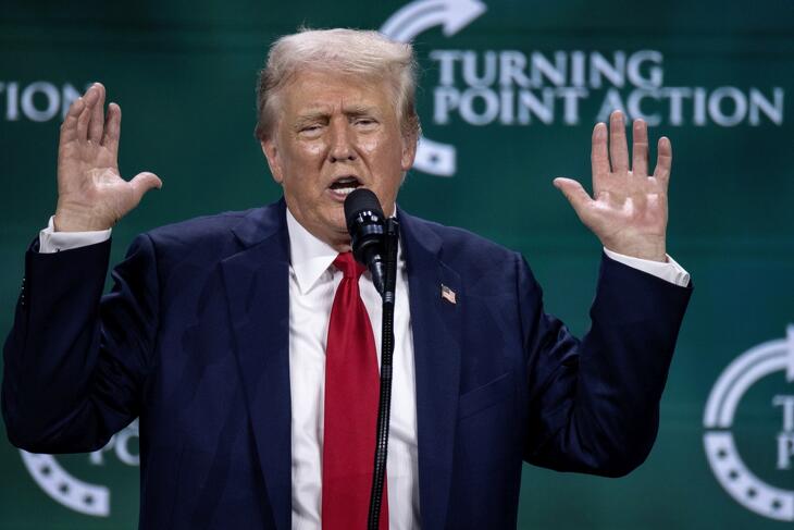 Donald Trump volt és leendő amerikai elnök egy korábbi konferencián.