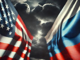 Amerikai és orosz zászló
