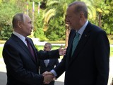 Vlagyimir Putyin és Recep Tayyip Erdogan. Fotó: EPA/ALEKSEY NIKOLSKYI/SPUTNIK/KREML