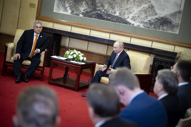 A többi uniós ország vezetője csalódott amiatt, hogy Orbán Viktor találkozott Putyinnal. Fotó: MTI/Miniszterelnöki Sajtóiroda/Fischer Zoltán